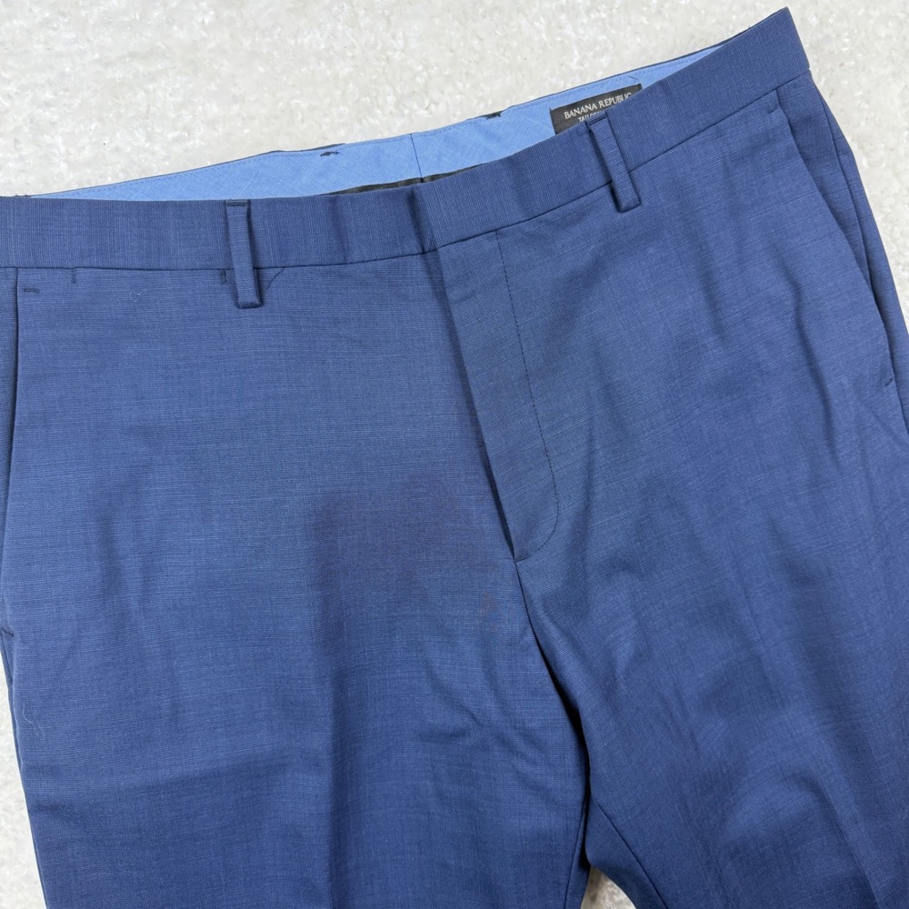 Banana‎ Republic Tailored Slim Fit Wool Dress Pants Navy 35x34